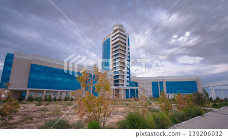 The building of the Caspian State University of Technologies and Engineering timelapse hyperlapse 139206932