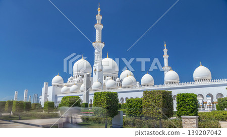 Sheikh Zayed Grand Mosque timelapse in Abu Dhabi, the capital city of United Arab Emirates 139207042