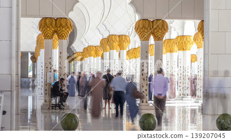 Sheikh Zayed Grand Mosque timelapse in Abu Dhabi, the capital city of United Arab Emirates Sheikh Zayed Grand Mosque timelapse in Abu Dhabi, the capital city of United Arab Emirates 139207045