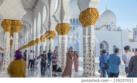Sheikh Zayed Grand Mosque timelapse in Abu Dhabi, the capital city of United Arab Emirates Sheikh Zayed Grand Mosque timelapse in Abu Dhabi, the capital city of United Arab Emirates 139207051