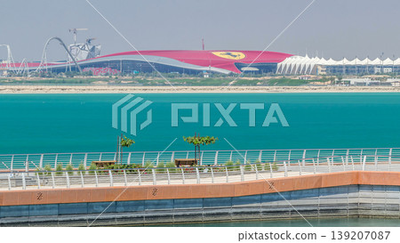 Ferrari world view in Yas Island Abu-Dhabi timelapse Ferrari world view in Yas Island Abu-Dhabi timelapse 139207087