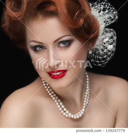 Red-haired stylish woman 139207779