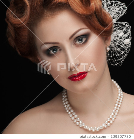 Red-haired beautiful woman Red-haired beautiful woman 139207780