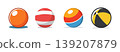Assorted beach balls and pool balls illustration with are depicted 139207879