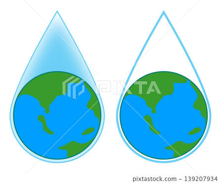 This is a hand-drawn illustration of the Earth. 139207934