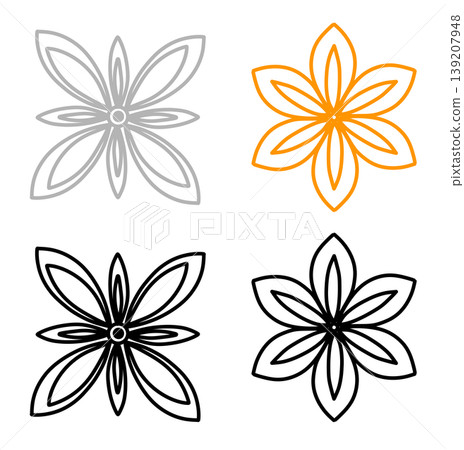It is a flower line illustration 139207948