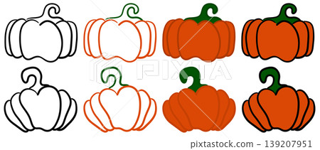It is a hand drawing of a pumpkin. 139207951