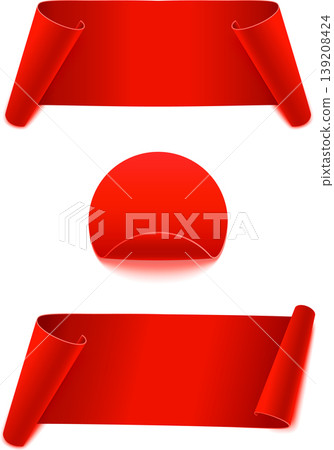 Big Set Blank Paper Banner Big Set Blank Paper Banner 139208424