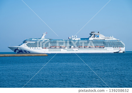 A cruise ship (Coral Princess) calling at Aomori Port. A cruise ship (Coral Princess) calling at Aomori Port. 139208632