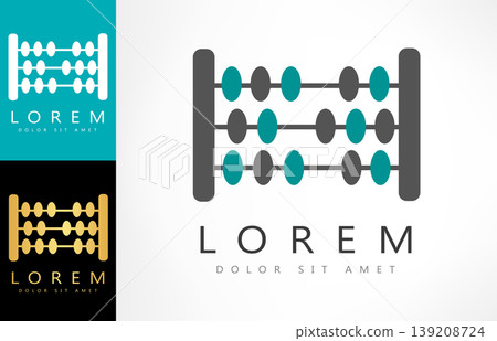 Abacus logo vector. Design illustration Abacus logo vector. Design illustration 139208724