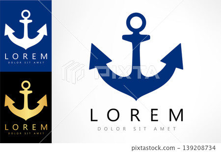 Anchor logo vector. Nautical design Anchor logo vector. Nautical design 139208734