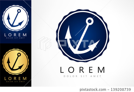 Anchor logo vector. Nautical design Anchor logo vector. Nautical design 139208739
