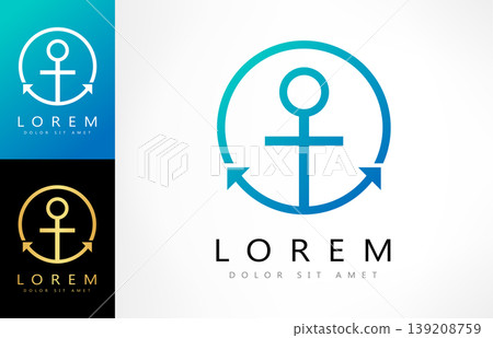 Anchor vector logo. Nautical design. Anchor vector logo. Nautical design. 139208759
