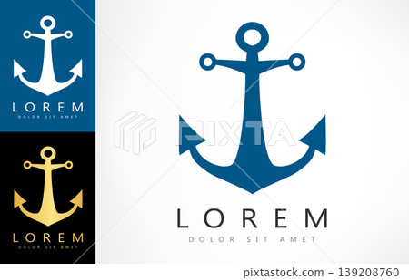 Anchor vector logo. Nautical design. Anchor vector logo. Nautical design. 139208760