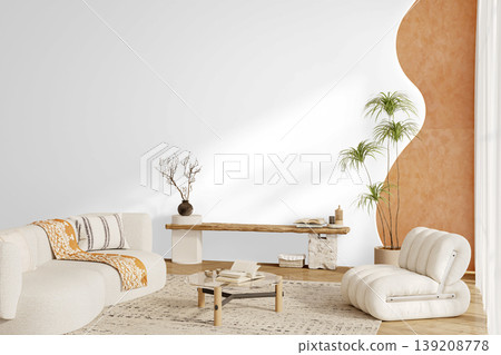modern interior with empty wall modern interior with empty wall 139208778