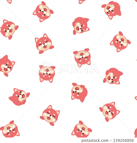 Cute Shiba Inu seamless pattern Cute Shiba Inu seamless pattern 139208808