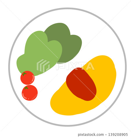 煎蛋盤插圖圖示(早餐/午餐/家庭咖啡廳/烹飪食材) 煎蛋盤插圖圖示(早餐/午餐/家庭咖啡廳/烹飪食材) 139208905