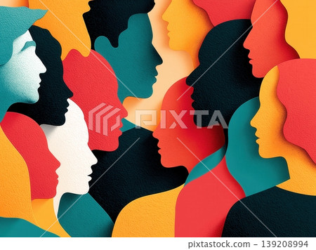 Neurodiversity Awareness Banner Showing Diverse Human Silhouettes and Social Distance (AI Illustration for Asperger Concept) Neurodiversity Awareness Banner Showing Diverse Human Silhouettes and Social Distance (AI Illustration for Asperger Concept) 139208994