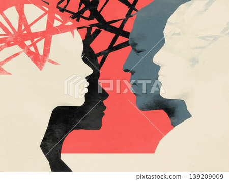 Neurodiversity Awareness Banner With Asperger Concept Showing Diverse Human Silhouettes And Social Distance Neurodiversity Awareness Banner With Asperger Concept Showing Diverse Human Silhouettes And Social Distance 139209009