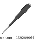 A simple illustration of a Phillips screwdriver. 139209064