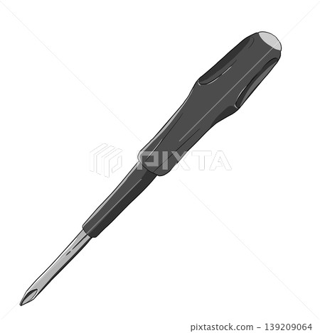十字螺絲起子的簡單示意圖。 十字螺絲起子的簡單示意圖。 139209064