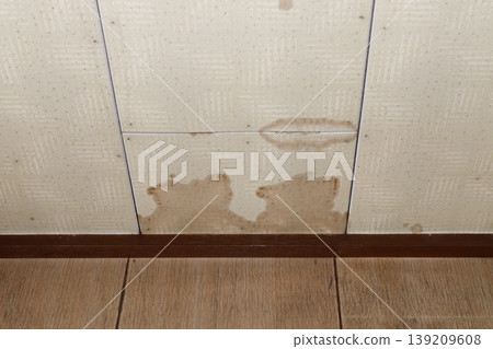 Ceiling stains in a house Ceiling stains in a house 139209608