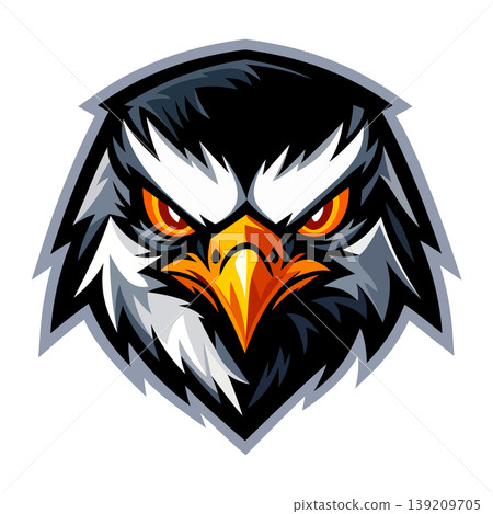 falcon head mascot logo design vector template 139209705