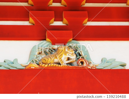 Kanagawa Prefecture, Tsurugaoka Hachimangu Shrine, Tiger in the shrine building, April Kanagawa Prefecture, Tsurugaoka Hachimangu Shrine, Tiger in the shrine building, April 139210488