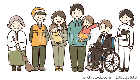 Illustrations of local people Illustrations of local people 139210639