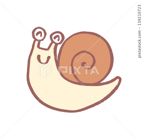 Illustration of cute snail Illustration of cute snail 139210723