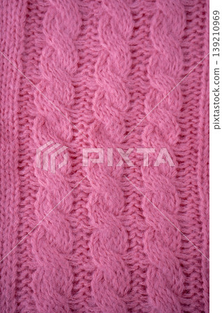 Cable Knit Fabric wool sweater background Cable Knit Fabric wool sweater background 139210969