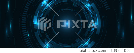 Blue digital circular hud technology background, evocative futuristic interface showcasing rotating radial menus, glowing data nodes, pulsing signals, subtle motion blur, dark gradient backdrop, sleek Blue digital circular hud technology background, evocative futuristic interface showcasing rotating radial menus, glowing data nodes, pulsing signals, subtle motion blur, dark gradient backdrop, sleek 139211003