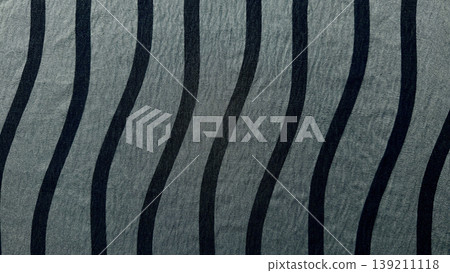 abstract wavy gray black striped fabric texture undulating pattern closeup for seamless wallpaper background or design banner abstract wavy gray black striped fabric texture undulating pattern closeup for seamless wallpaper background or design banner 139211118