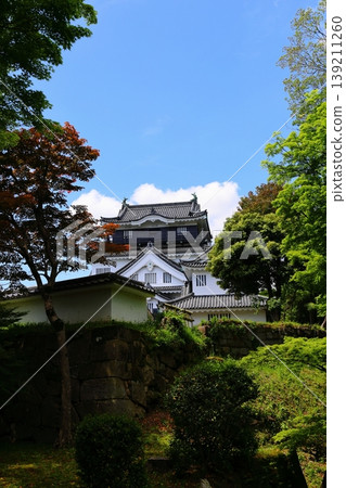 岡崎公園:岡崎城、鬱鬱蔥蔥的綠植與蔚藍的天空 岡崎公園:岡崎城、鬱鬱蔥蔥的綠植與蔚藍的天空 139211260