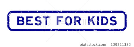 Grunge blue best for kids word square rubber seal stamp on white background Grunge blue best for kids word square rubber seal stamp on white background 139211383