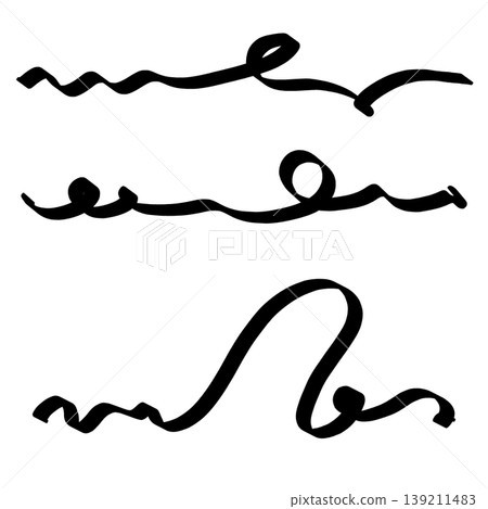 It is a curved underline drawn with a black line. It is a curved underline drawn with a black line. 139211483