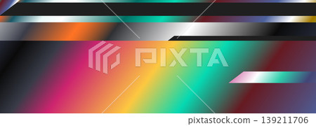 Vibrant diagonal rainbow gradient sweep, geometric gradation abstract background with sleek metallic bars, glossy highlights, subtle noise and dark vignette creating modern tech atmosphere and premium Vibrant diagonal rainbow gradient sweep, geometric gradation abstract background with sleek metallic bars, glossy highlights, subtle noise and dark vignette creating modern tech atmosphere and premium 139211706