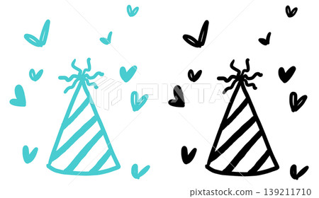 This is an illustration of a birthday hat. 139211710