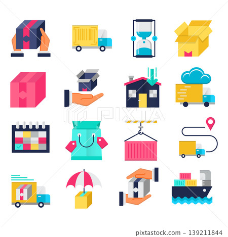 Delivery Flat Icons Delivery Flat Icons 139211844