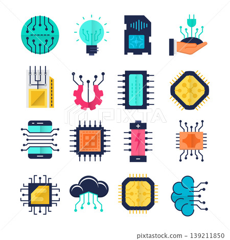 Electronics Flat Icons Electronics Flat Icons 139211850