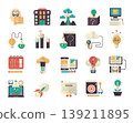 Knowledge and Education Flat Design Learning Vector Icons 139211895