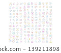 Modern SEO and Web Development Outline Vector Icon Set 139211898