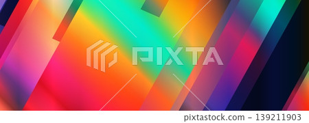 Bold layered color blocks collide, geometric gradient abstract background with oversized diagonal panels, translucent overlays, neon streaks, glass reflection and high energy synthwave vibe ideal Bold layered color blocks collide, geometric gradient abstract background with oversized diagonal panels, translucent overlays, neon streaks, glass reflection and high energy synthwave vibe ideal 139211903