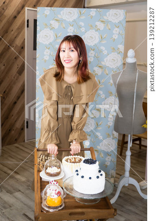 A woman making sweets A woman making sweets 139212287