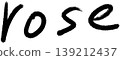 Handwritten rose lettering (rose) 139212437
