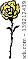 Simple rose illustration (yellow) 139212439