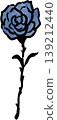 Simple rose illustration (blue) 139212440