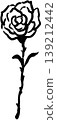 Simple rose illustration (white) 139212442