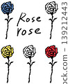 Simple rose illustration set 139212443