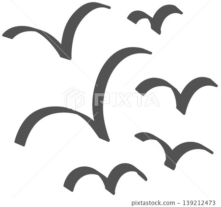 Seagull illustration drawn with lines Seagull illustration drawn with lines 139212473